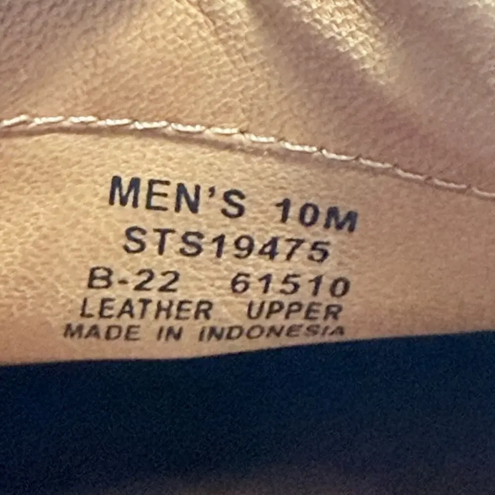 Sperry Top-Sider Men’s Billfish 3-Eye Tan Leather Boat Shoes Size 10
